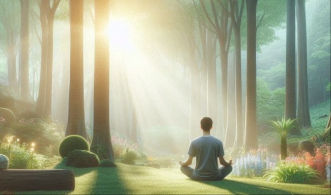 realistic image combining meditation and nature.png